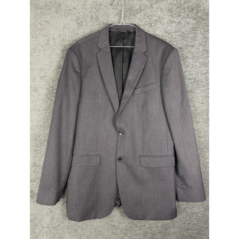 Banana Republic Tailored Fit Blazer Mens 42L Gray 2 Button 100% Wool Business
